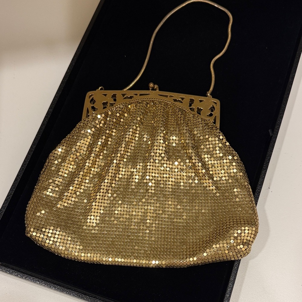 Whiting & Davis Elegant Gold Evening Bag